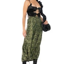 ONE KISS MIDI SKIRT -helmut shop one kiss midi skirt green multi 4 4