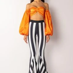 ONLY ONE OFF THE SHOULDER BLOUSE -helmut shop only one off the shoulder blouse orange 11 11