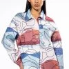 OVERSIZED PRINTED BUTTON DOWN -helmut shop oversized printed button down multi 1 1