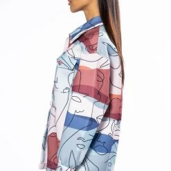 OVERSIZED PRINTED BUTTON DOWN -helmut shop oversized printed button down multi 5 5