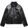 Rassvet VARSITY LEATHER JACKET WOVEN -helmut shop paccbetVARSITYLEATHERJACKETWOVENBLACKMPACC11C003 1