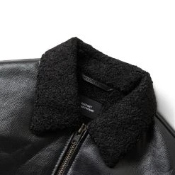 Rassvet VARSITY LEATHER JACKET WOVEN -helmut shop paccbetVARSITYLEATHERJACKETWOVENBLACKMPACC11C003 4