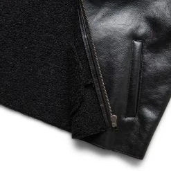 Rassvet VARSITY LEATHER JACKET WOVEN -helmut shop paccbetVARSITYLEATHERJACKETWOVENBLACKMPACC11C003 6