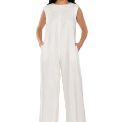 PAINT THE TOWN WIDE LEG JUMPSUIT -helmut shop paint the town wide leg jumpsuit cream 2 2