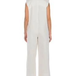 PAINT THE TOWN WIDE LEG JUMPSUIT -helmut shop paint the town wide leg jumpsuit cream 5 5