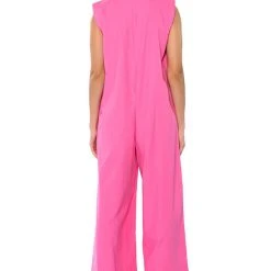 PAINT THE TOWN WIDE LEG JUMPSUIT -helmut shop paint the town wide leg jumpsuit pink 4 4