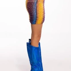 PALOMA TEXTURED MINI SKIRT -helmut shop paloma textured mini skirt blue multi 7 7