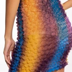 PALOMA TEXTURED MINI SKIRT -helmut shop paloma textured mini skirt blue multi 9 9