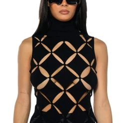 PARALLEL DIMENSION SLEEVELESS TURTLENECK -helmut shop parallel dimension sleeveless turtleneck black 6 6