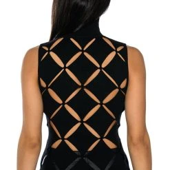 PARALLEL DIMENSION SLEEVELESS TURTLENECK -helmut shop parallel dimension sleeveless turtleneck black 8 8