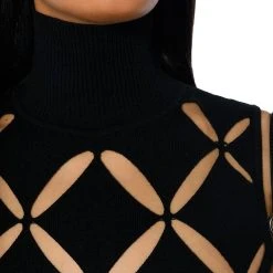 PARALLEL DIMENSION SLEEVELESS TURTLENECK -helmut shop parallel dimension sleeveless turtleneck black 9 9