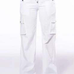 PARKER WIDE LEG CARGO PANTS -helmut shop parker wide leg cargo pants white 3 3