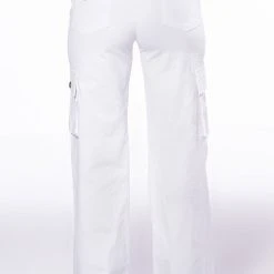 PARKER WIDE LEG CARGO PANTS -helmut shop parker wide leg cargo pants white 5 5
