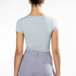 PAXTON NEW CLASSIC CREW NECK SHORT SLEEVE BODYSUIT -helmut shop paxton new classic crew neck short sleeve bodysuit light grey 5 5