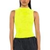 PAXTON SLEEVELESS MESH BODYSUIT -helmut shop paxton sleeveless mesh bodysuit lime 1 1