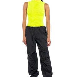 PAXTON SLEEVELESS MESH BODYSUIT -helmut shop paxton sleeveless mesh bodysuit lime 3 3