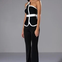 PAY ATTENTION STRAPLESS BANDAGE TOP -helmut shop pay attention strapless bandage top black white 4 4 c1 c1