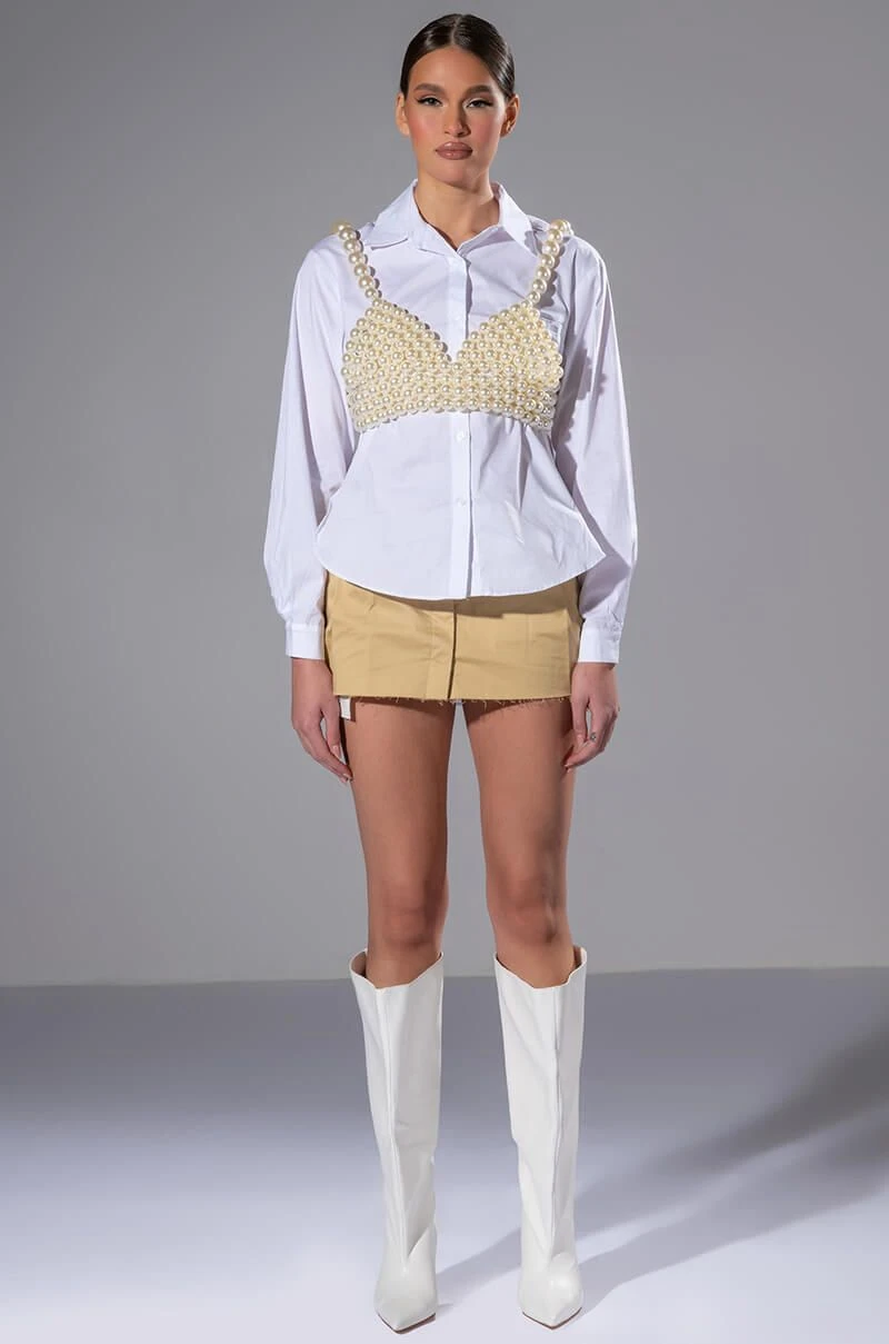 PEARLS OF WISDOM CROP BRALETTE 4 PEARLS OF WISDOM CROP BRALETTE - Image 2