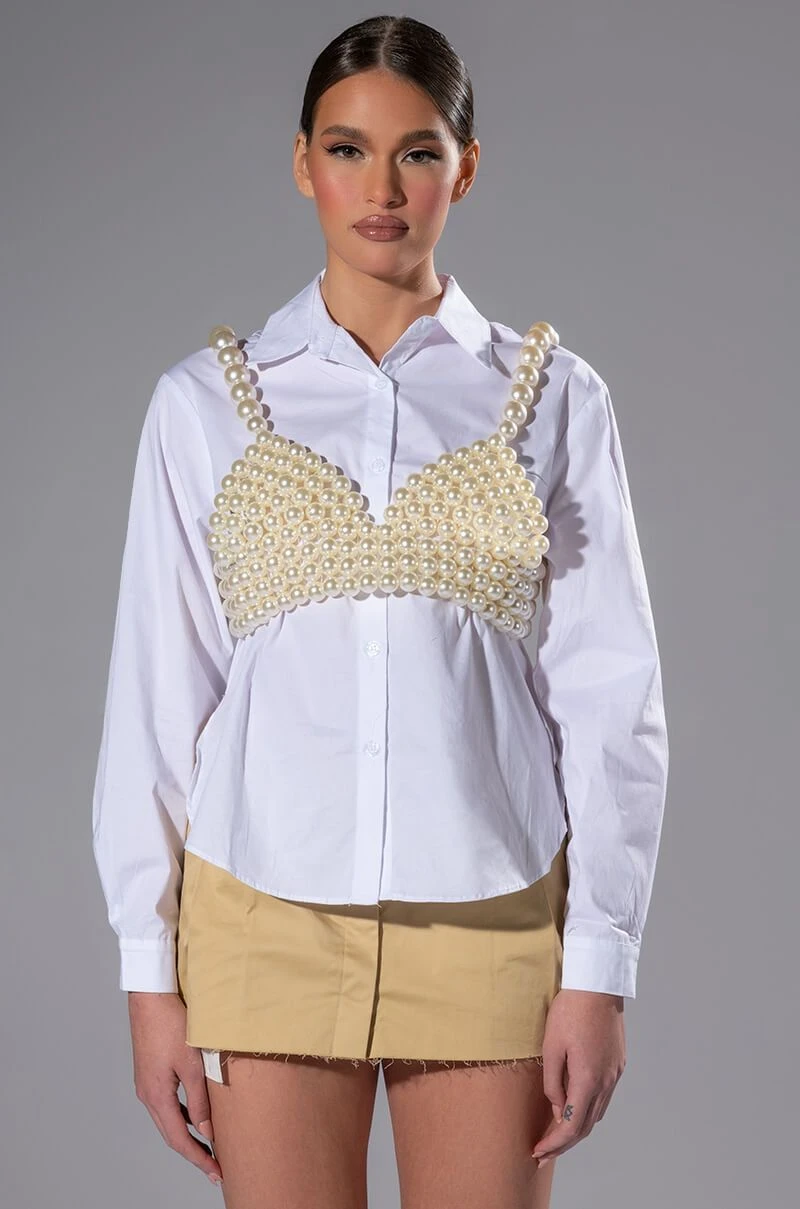 PEARLS OF WISDOM CROP BRALETTE 5 PEARLS OF WISDOM CROP BRALETTE - Image 3