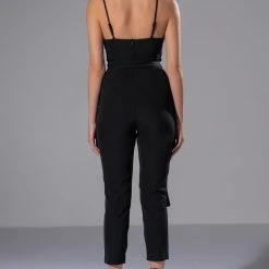 PERFECT FIT SLEEVELESS BELTED JUMPSUIT 10 PERFECT FIT SLEEVELESS BELTED JUMPSUIT -helmut shop perfect fit sleeveless belted jumpsuit black 4 4