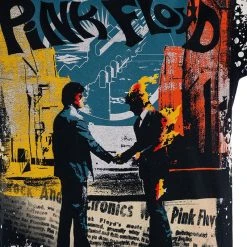 PINK FLOYD LONG SLEEVE GRAPHIC BAND TEE -helmut shop pink floyd long sleeve graphic band tee black multi 7 7