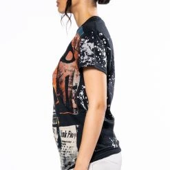 PINK FLOYD SPLATTER GRAPHIC TSHIRT -helmut shop pink floyd splatter graphic tshirt black multi 5 5 c1