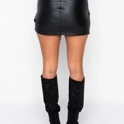 PLAY OR BE PLAYED PLEATHER MINI SKIRT -helmut shop play or be played pleather mini skirt black 5 5