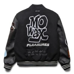 Pleasures MOWAX VARSITY -helmut shop pleasuresMOWAXVARSITYBLACKWHITEMP22U013 BLACK 2