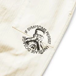 Pleasures OPTICS EASY PANT -helmut shop pleasuresOPTICSEASYPANTCREAMSP22W035 3