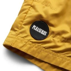 Pleasures REFRESH NYLON ACTIVE SHORT -helmut shop pleasuresREFRESHNYLONACTIVESHORTMUSTARDP22SU021 3