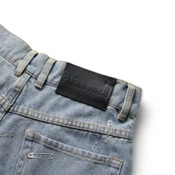 Pleasures SAFETY PIN 5 POCKET DENIM -helmut shop pleasuresSAFETYPIN5POCKETDENIMBLUE28P22W038 4