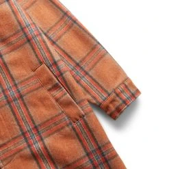 Pleasures SOUL PLAID TRENCH -helmut shop pleasuresSOULPLAIDTRENCHORANGESP22W028 3