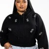 PLUS DOLLARS ON MY MIND RHINESTONE SWEATSHIRT -helmut shop plus dollars on my mind rhinestone sweatshirt black 1 1