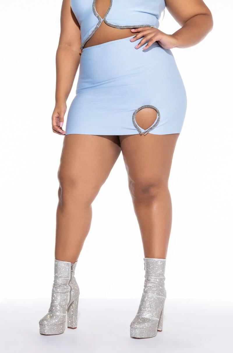 PLUS DRESS ME UP BANDAGE RHINESTONE MINI SKIRT 3 PLUS DRESS ME UP BANDAGE RHINESTONE MINI SKIRT