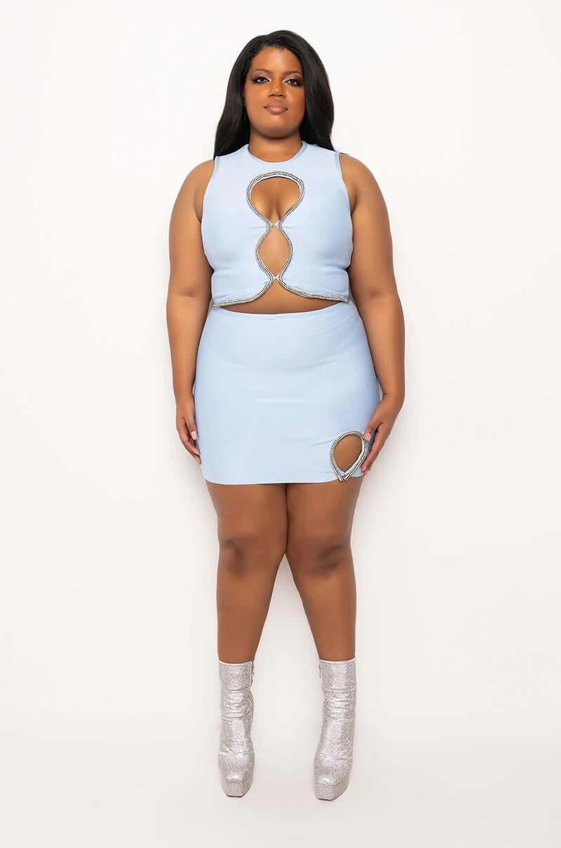 PLUS DRESS ME UP BANDAGE RHINESTONE MINI SKIRT 11 PLUS DRESS ME UP BANDAGE RHINESTONE MINI SKIRT - Image 9