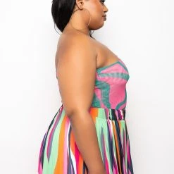 PLUS NOT THAT DEEP ONE SHOULDER MESH BODYSUIT -helmut shop plus not that deep one shoulder mesh bodysuit pink multi 4 4