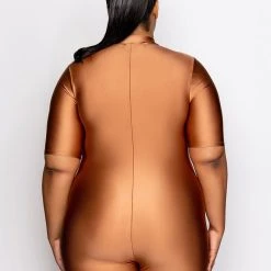 PLUS ON MY TIME MOCK NECK ROMPER -helmut shop plus on my time mock neck romper mauve 6 6