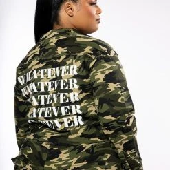 PLUS WHATEVER CAMO BOMBER JACKET -helmut shop plus whatever camo bomber jacket green camo 2 2