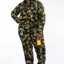 PLUS WHATEVER CAMO BOMBER JACKET -helmut shop plus whatever camo bomber jacket green camo 3 3