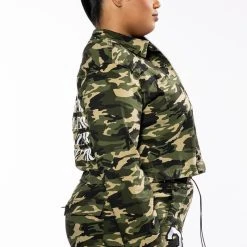 PLUS WHATEVER CAMO BOMBER JACKET -helmut shop plus whatever camo bomber jacket green camo 5 5