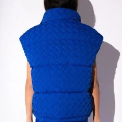 PLUSH WOVEN OVERSIZED PUFFER VEST -helmut shop plush woven oversized puffer vest blue 6 6