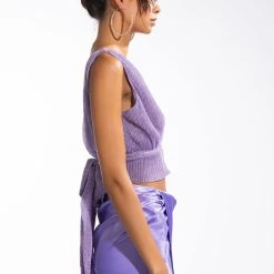 POISED SLEEVELESS V NECK PEPLUM BLOUSE -helmut shop poised sleeveless v neck peplum blouse purple 5 5