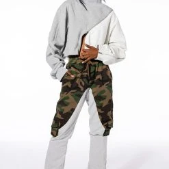 POLLY COLORBLOCK PULLOVER -helmut shop polly colorblock pullover grey multi 4 4