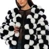POM POM BLACK AND WHITE CARDIGAN -helmut shop pom pom black and white cardigan white black 1 1 c1