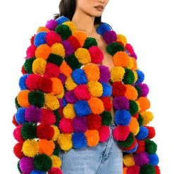 POM POM COLORFUL CARDIGAN -helmut shop pom pom colorful cardigan multi 2 2 c1