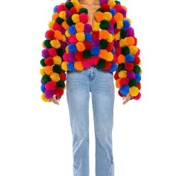 POM POM COLORFUL CARDIGAN -helmut shop pom pom colorful cardigan multi 3 3 c1