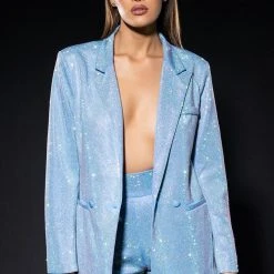 POP STAR SHINE BRIGHT RHINESTONE HOT SHORT IN LIGHT BLUE -helmut shop pop star shine bright rhinestone hot short in light blue light blue 2 2