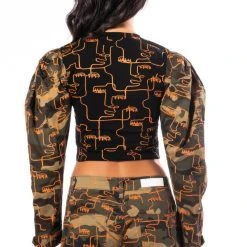 PRINTED CAMO SWEATSHIRT -helmut shop printed camo sweatshirt green multi 5 5