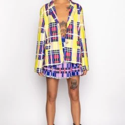 PRIVATE SCHOOL PLEATED MINI SKIRT -helmut shop private school pleated mini skirt purple multi 9 9 c1