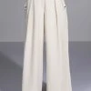 PROVE IT BUCKLE DETAIL WIDE LEG TROUSER -helmut shop prove it buckle detail wide leg trouser cream 4 4